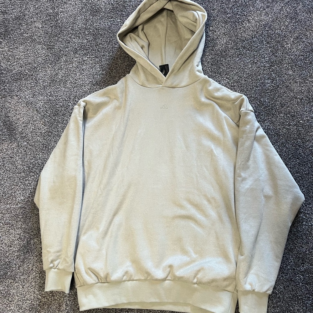 Adidas men’s basketball hoodie - gray/green color
